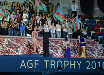 Bakıda bədii gimnastika üzrə Dünya Kubokunun qaliblərin mükafatlandırılması mərasimi keçirilib. Azərbaycan, Bakı, 23 iyul 2016